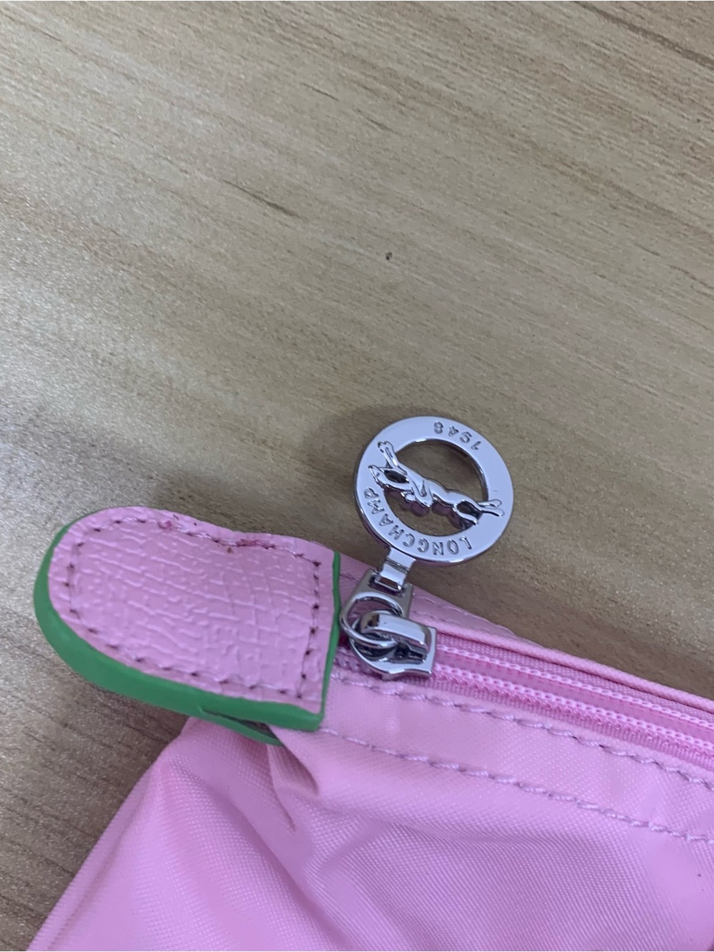Longchamp Pink Nylon Tote with Leather Trim - Picture 5 of 9